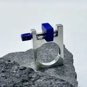 Ring med lapia Lazula, Fl. Knudsen