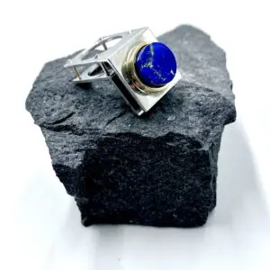 Sølving med guld og lapis lazula, Fl. Knudsen